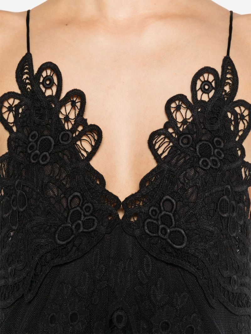Black Virginia Lace Mini Dress