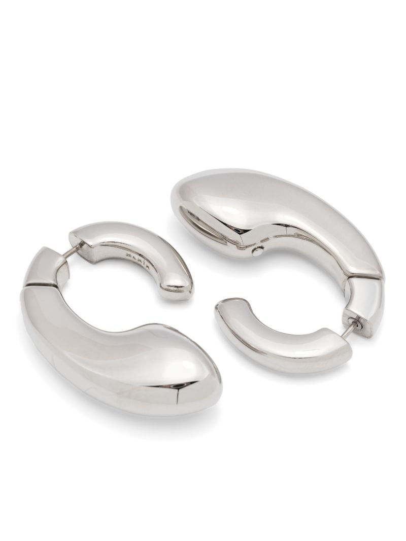 Silver-tone Drip Sculpted Earrings
