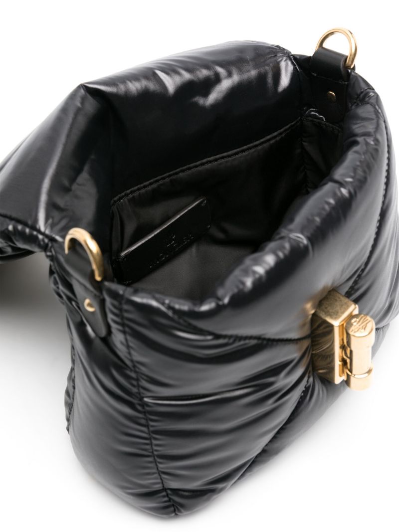 Black Mini Puf Leather Crossbody Bag