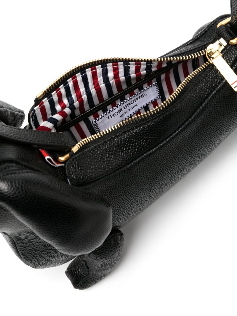 Black Leather Hector Shoulder Bag