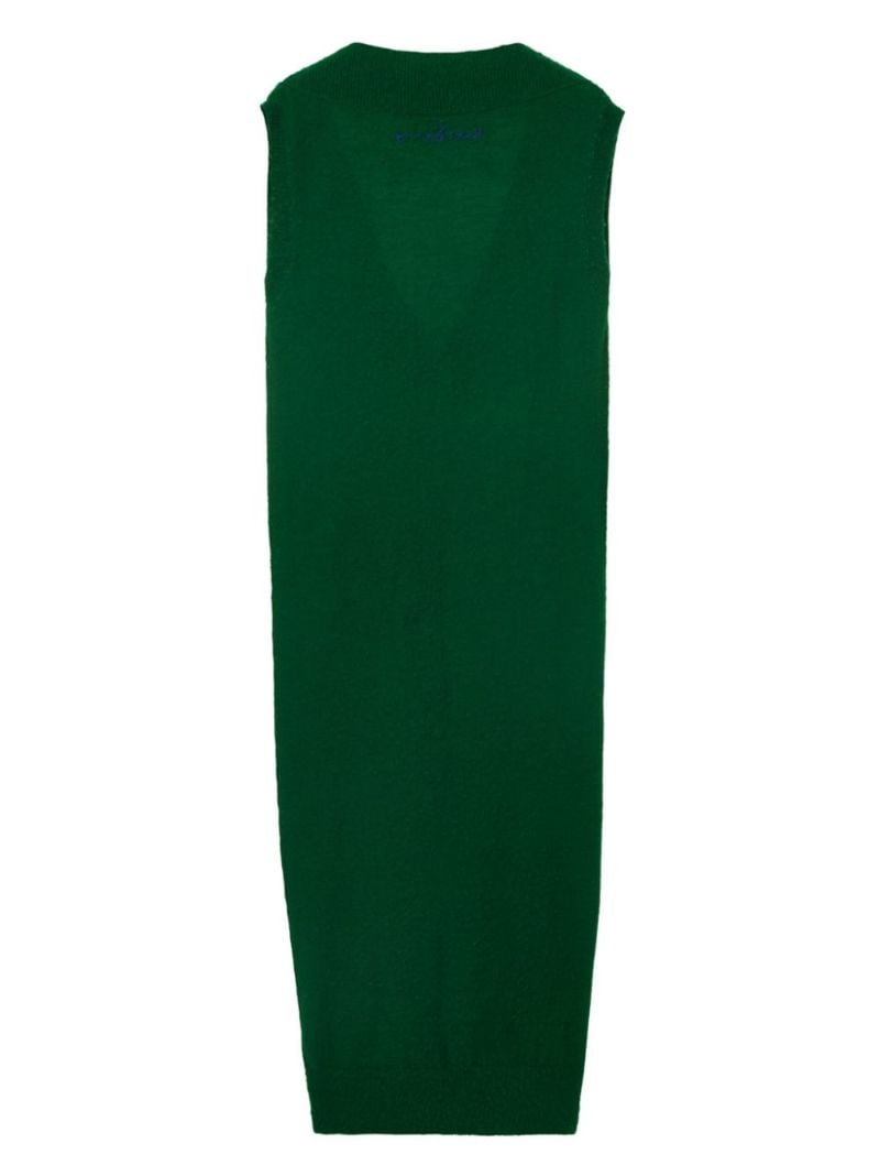 Green Argyle-knit Wool Dress