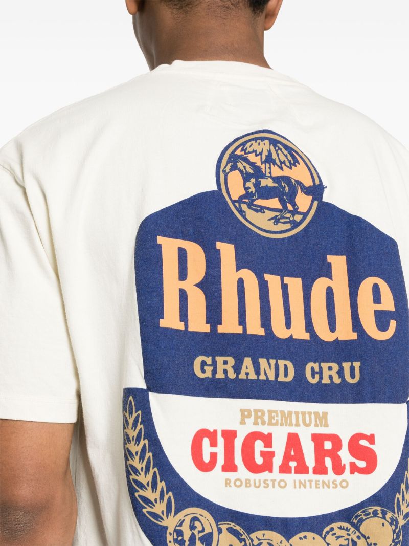 White Logo-print Cotton T-shirt