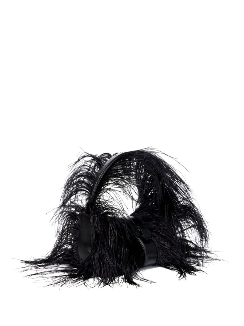 Black Park Feather Shoulder Bag