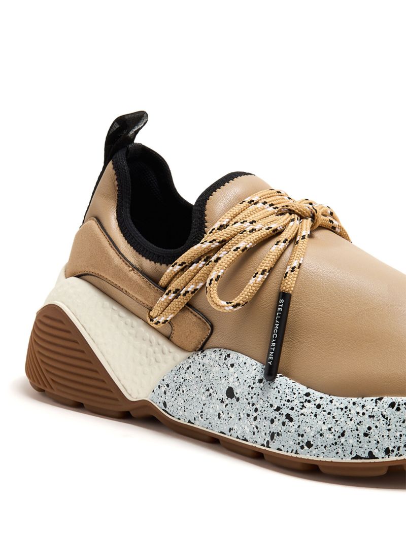 Neutral Eclypse Faux-leather Sneakers
