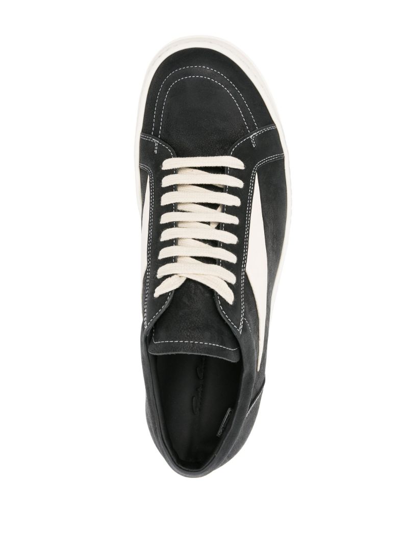 Black Lido Low Top Leather Sneakers