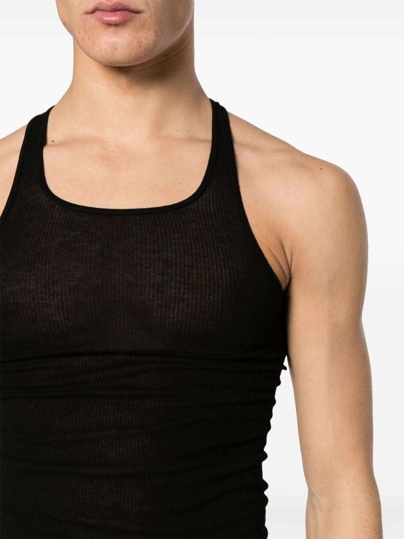Black Ribbed Knit Tank Top