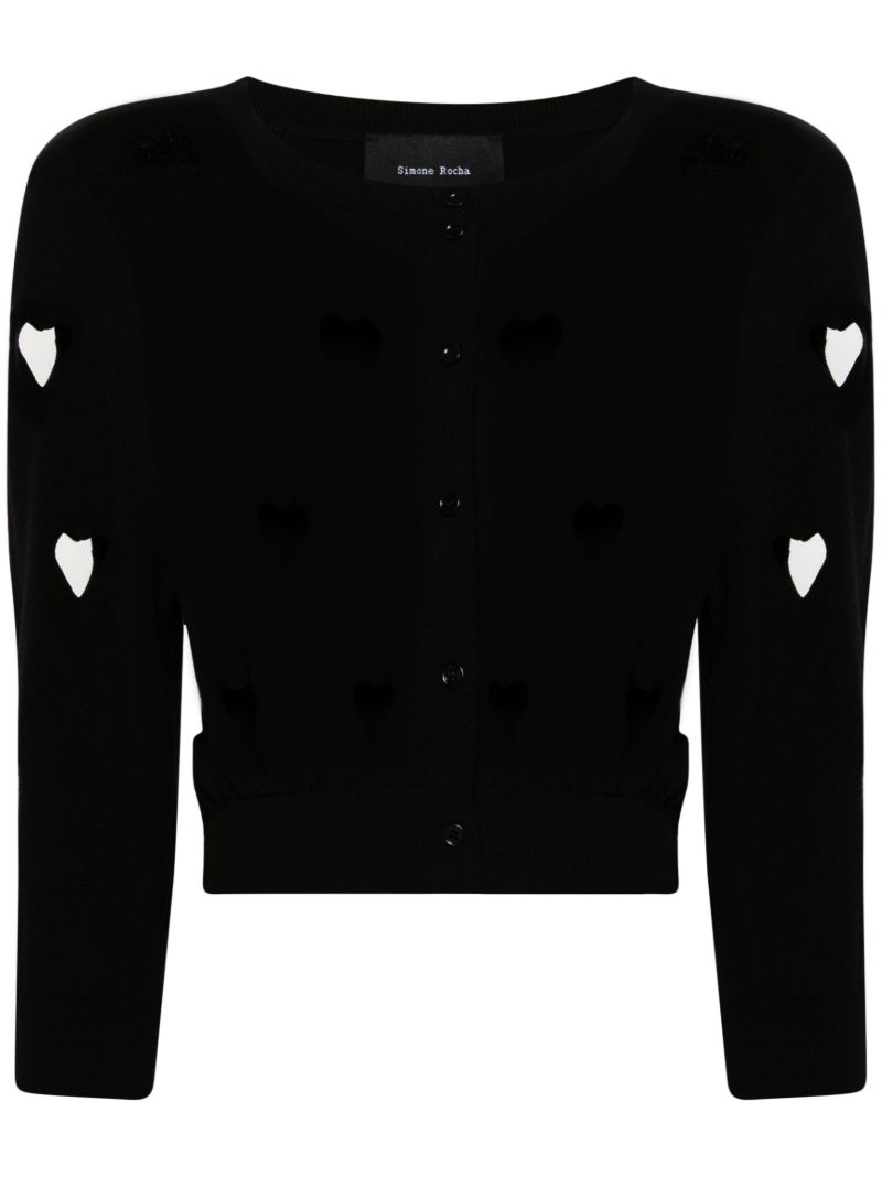Black Heart Cut-out Cardigan