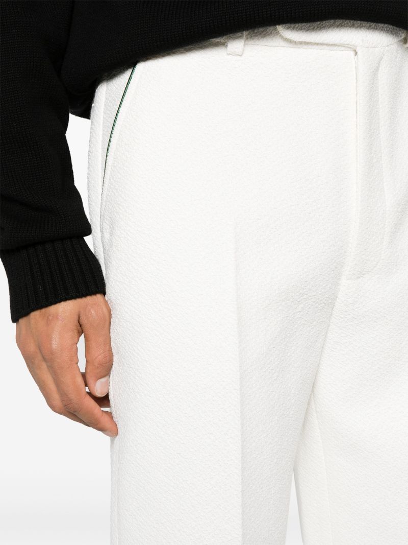 White Wide-leg Tailored Trousers