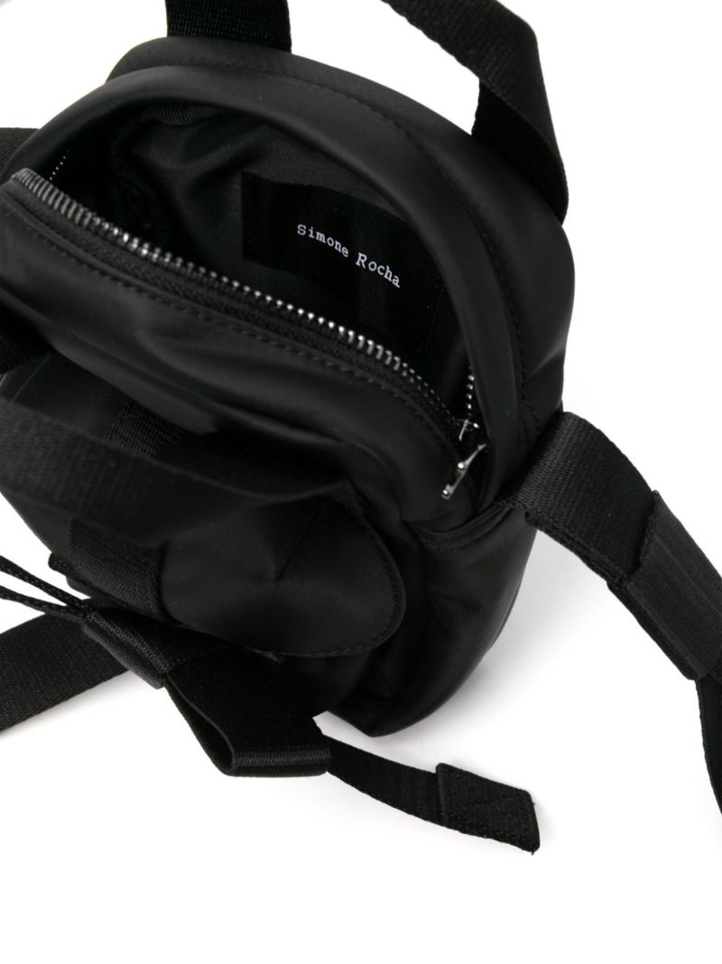 Black Beaded Classic Bow Cross Body Bag