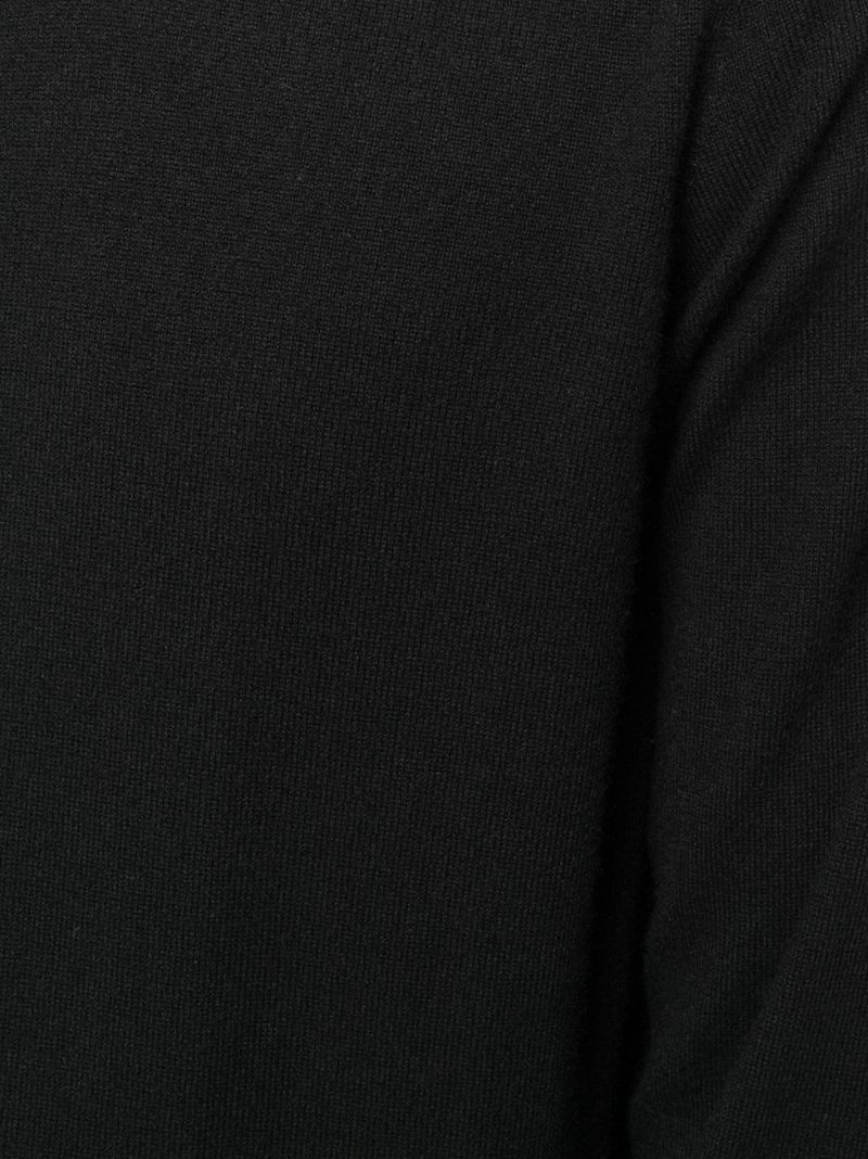 Black Crew Neck Cashmere Sweater
