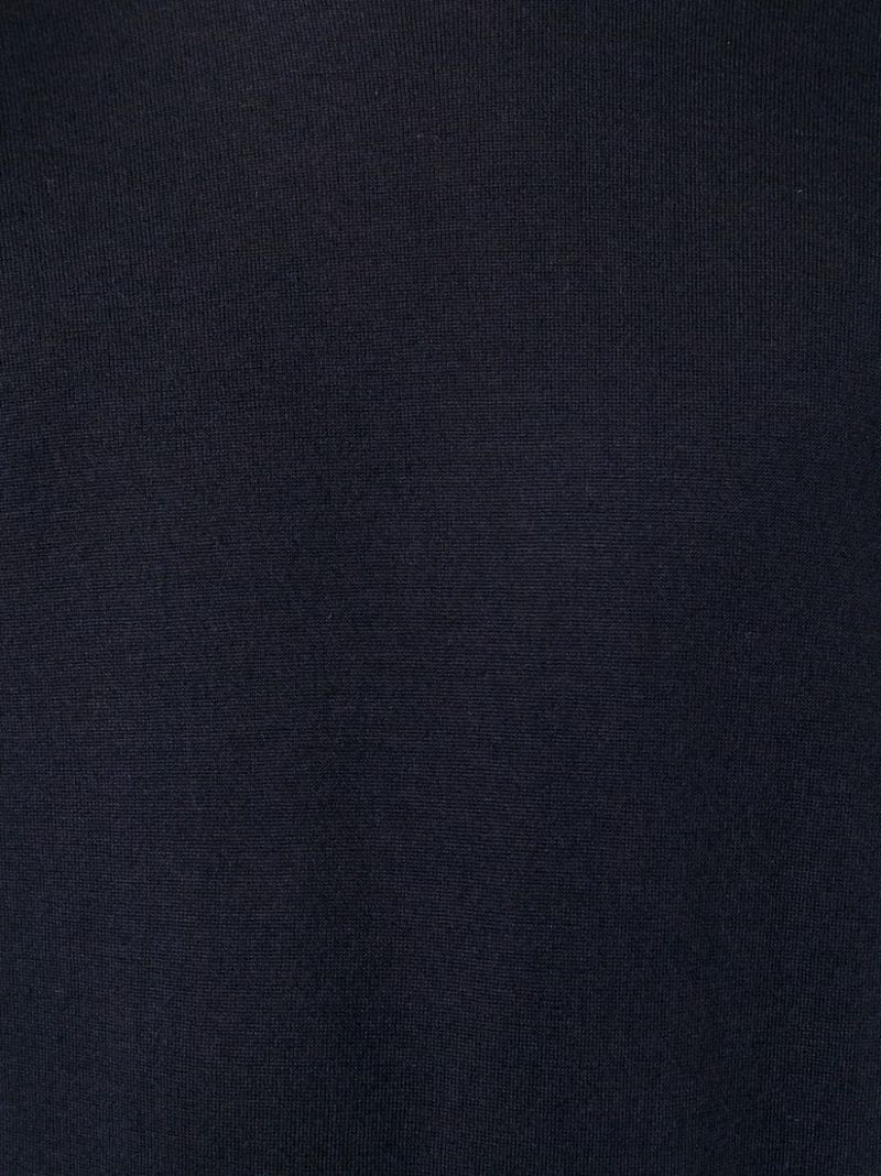Blue Crew-neck Cashmere-silk Sweater