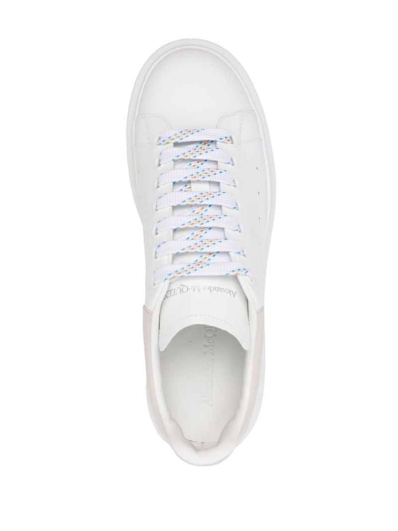 White Leather Lace-up Sneakers