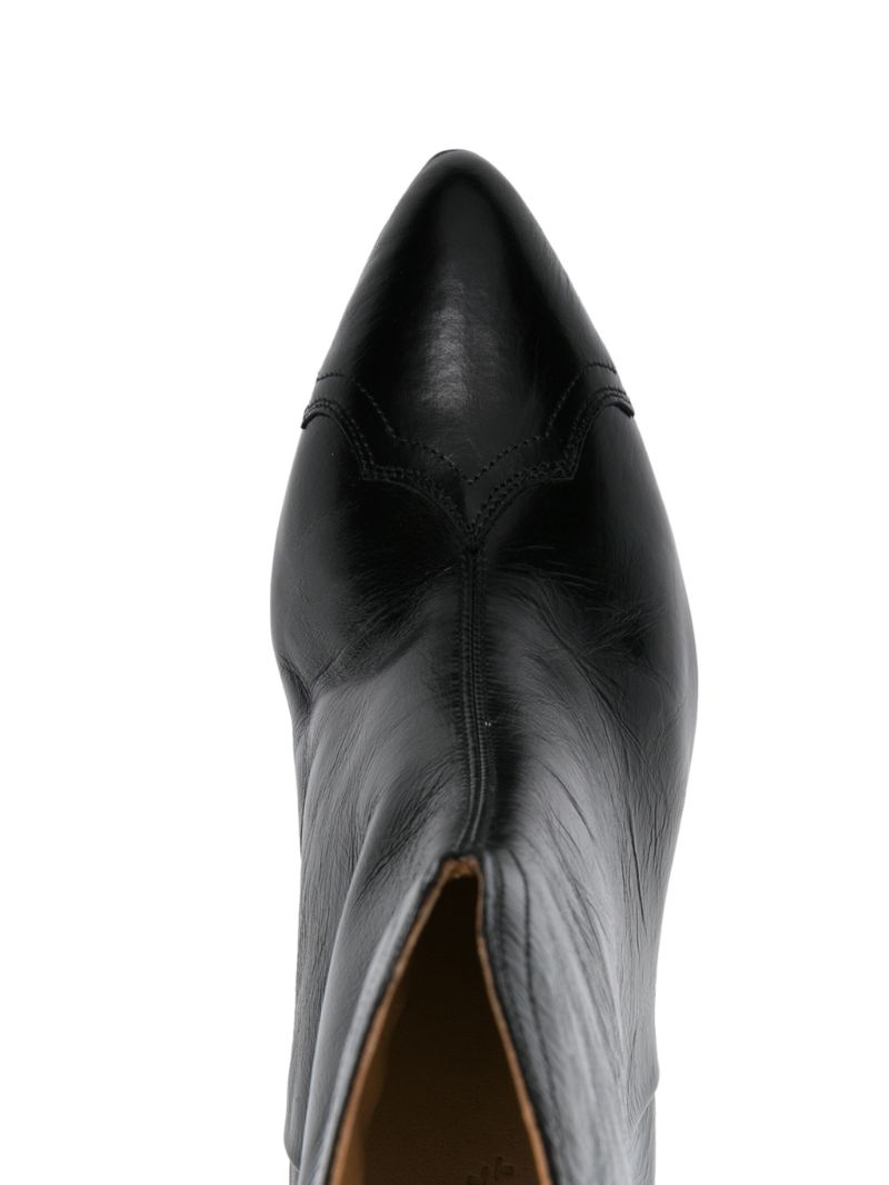 Black Dahope Leather Ankle Boots
