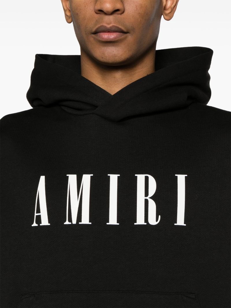 Black Logo-print Cotton Hoodie
