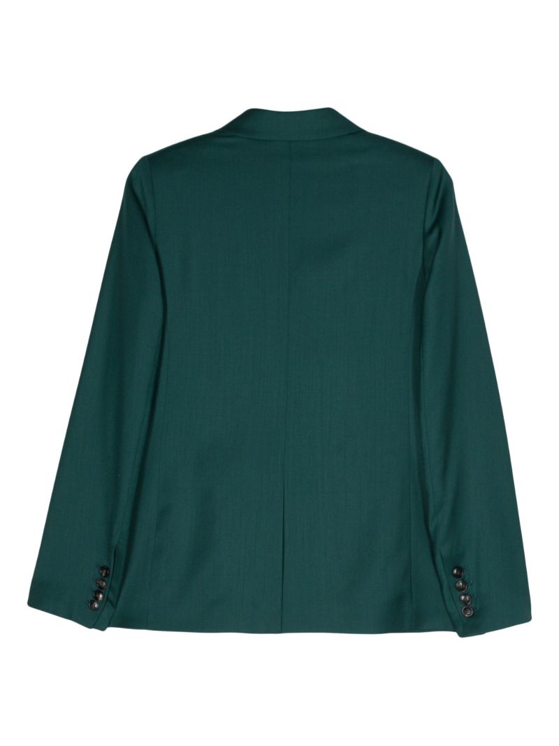Green Double Breasted Wool Blazer