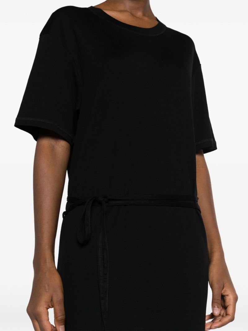 Black Belted T-shirt Dress