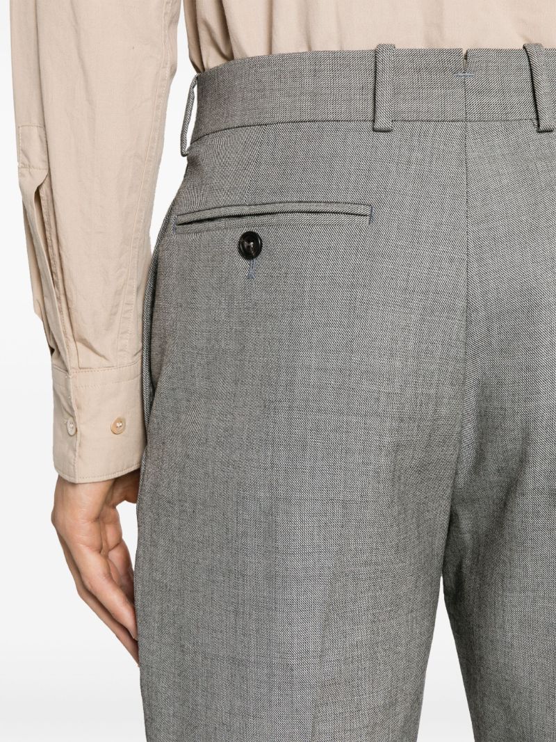 Grey Wool Tailored Trousers
