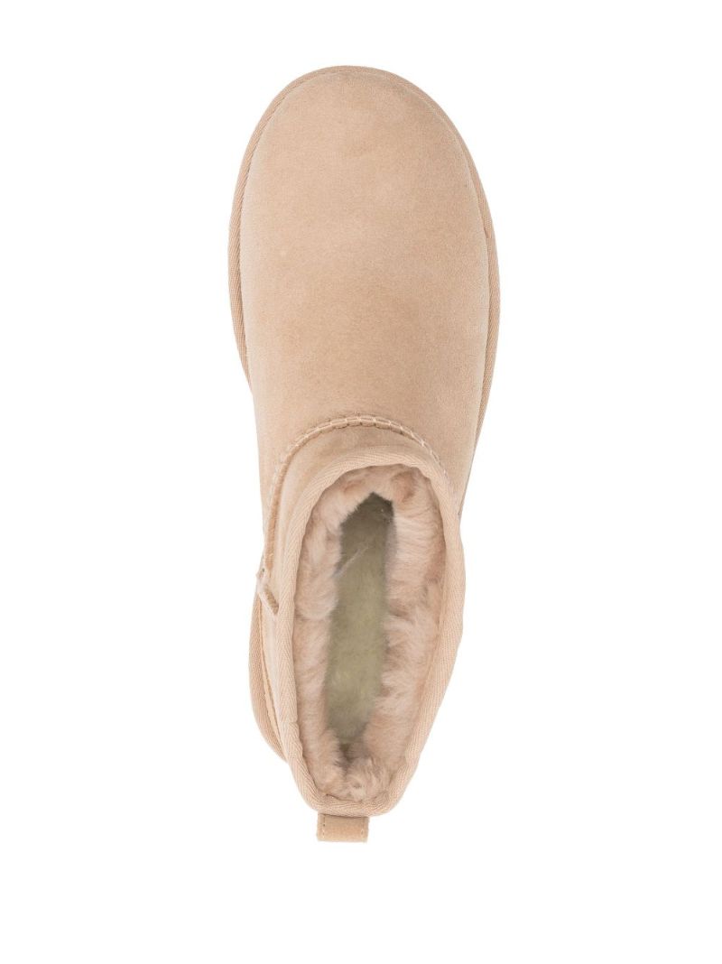 Neutral Classic Ultra Mini Ii Shearling Ankle Boots