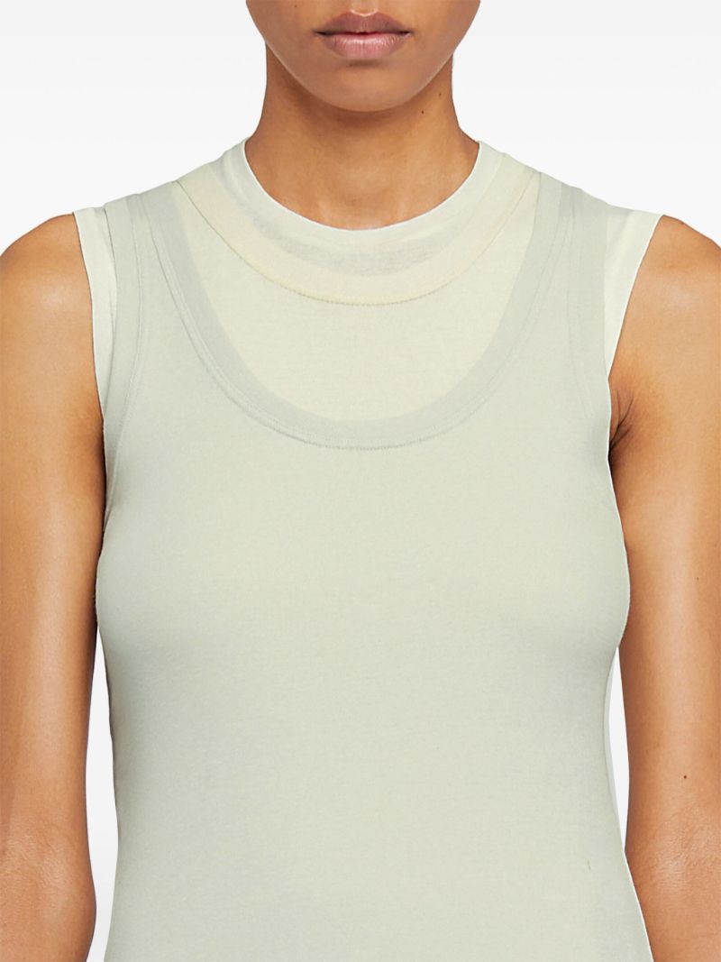 Green Layered Tank Top