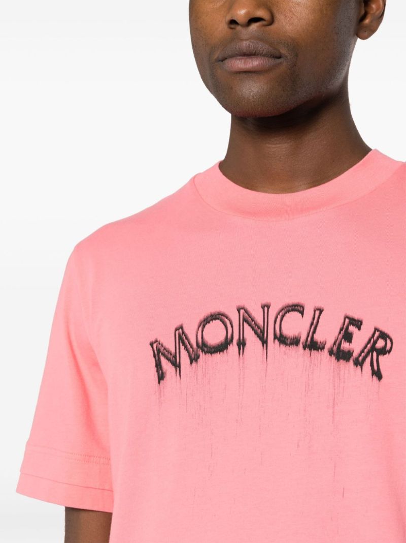 Pink Logo-print Cotton T-shirt