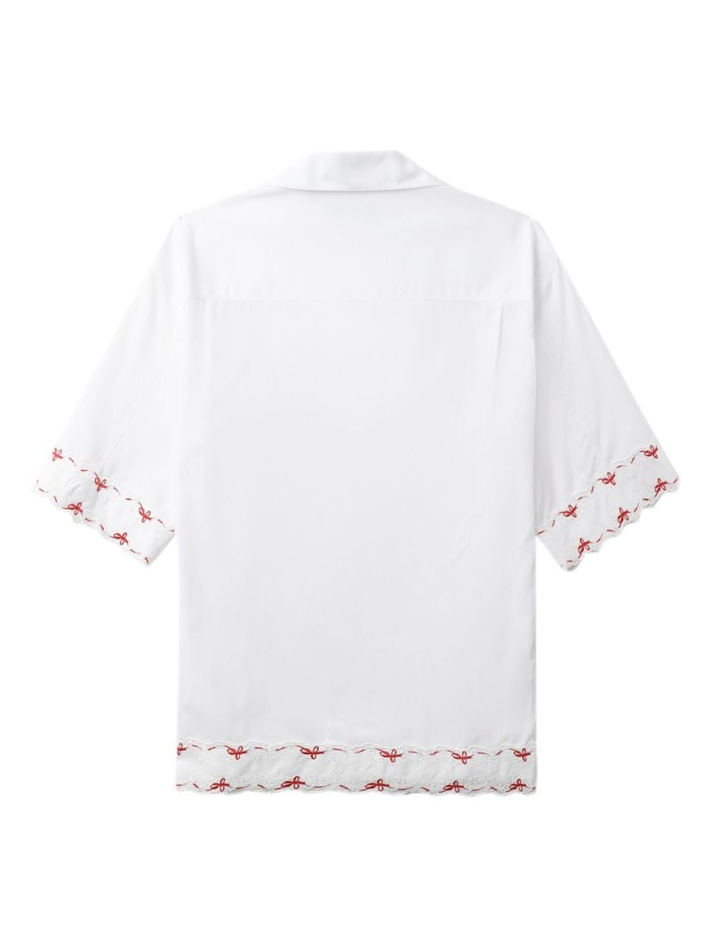 White Embroidered Cotton Shirt