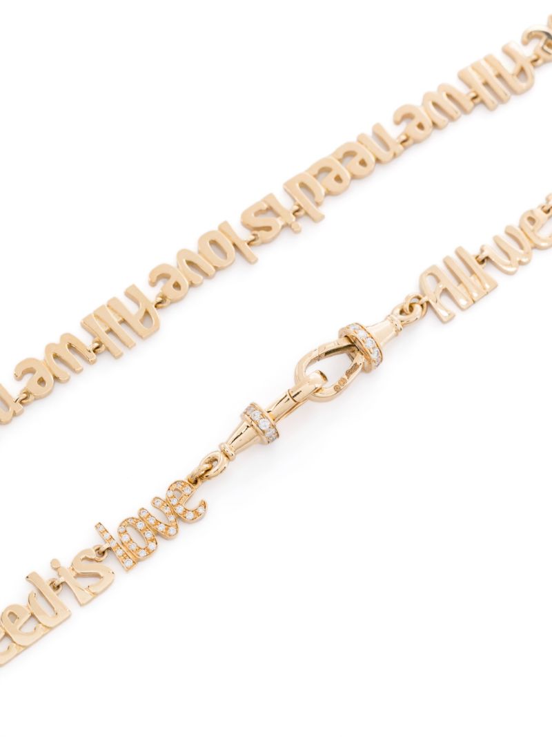 18kt Yellow Gold All We Need Diamond Necklace