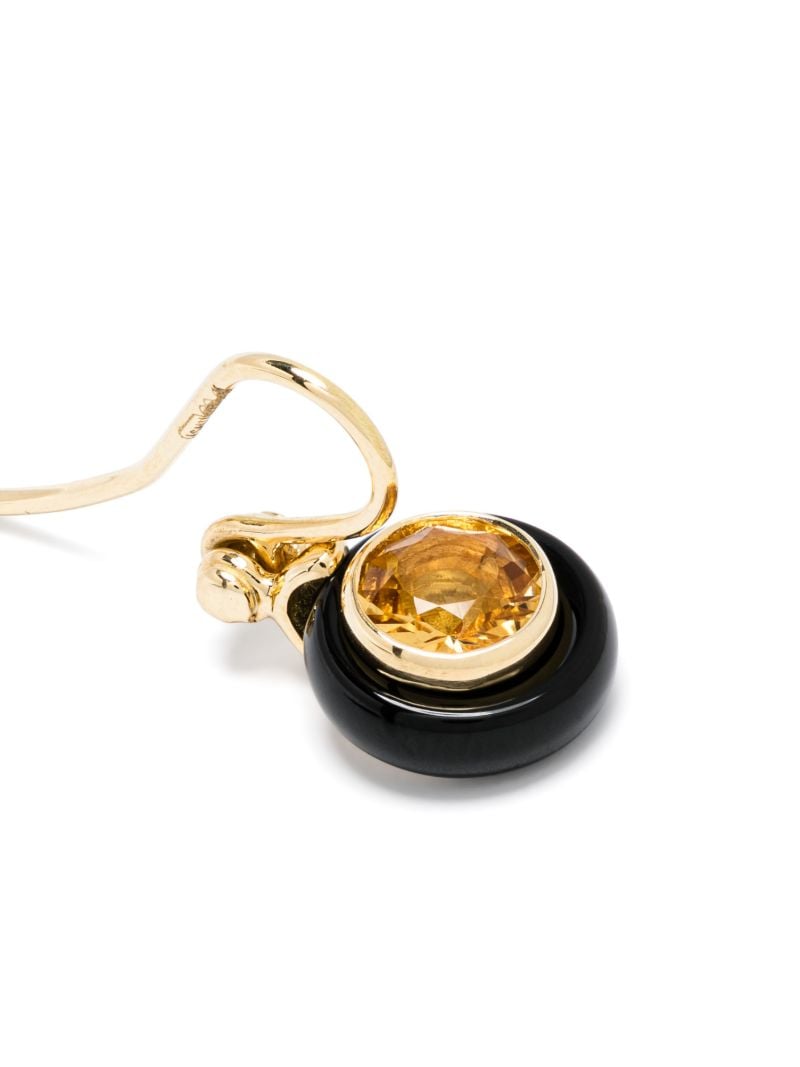 18k Yellow Gold Chakra Frames Citrine Drop Earrings