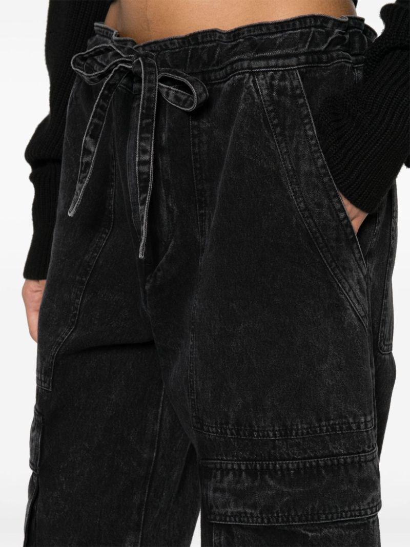 Black Ivy Cropped Cargo Jeans