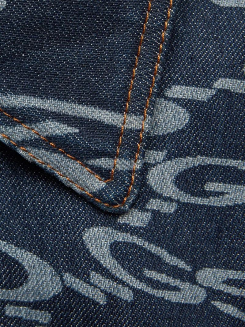 Wavy Gg-print Denim Jacket