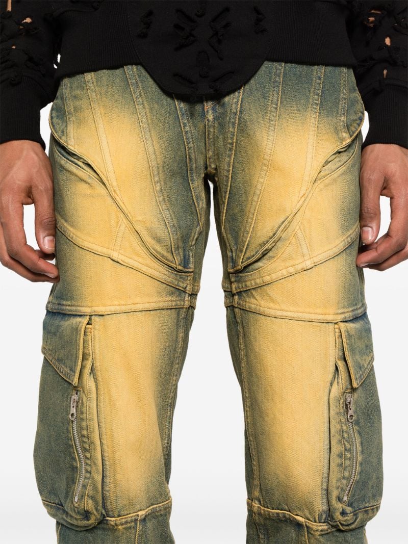 Green Corset Straight-leg Jeans