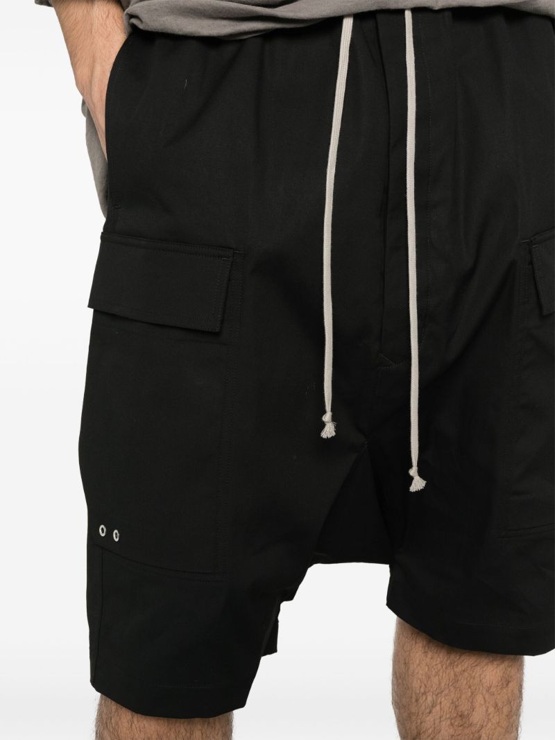 Black Drop Crotch Organic Cotton Shorts