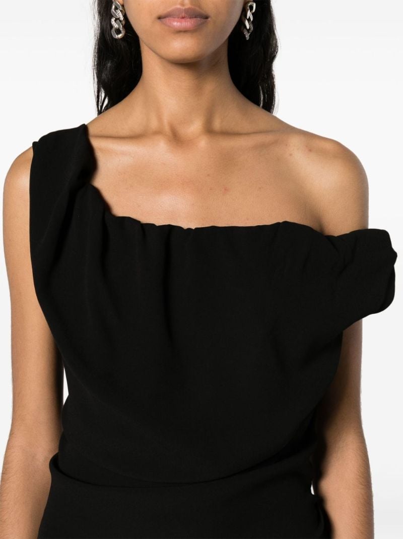 Black Ginnie Gathered Maxi Dress