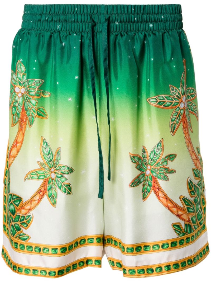 Green Joyaux D'afrique Silk Shorts
