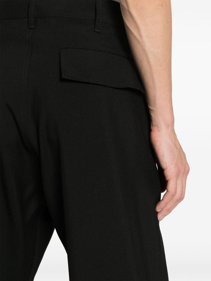 Black Straight-leg Wool Trousers