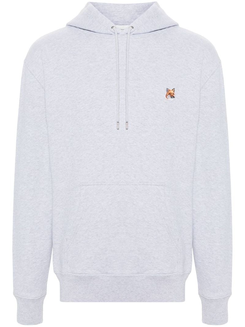 Grey Fox Appliqué Cotton Hoodie