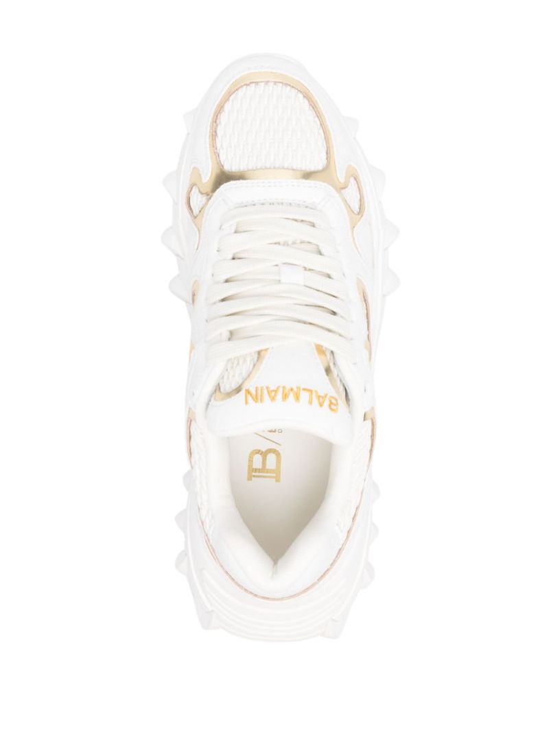 White B-east Panelled Sneakers