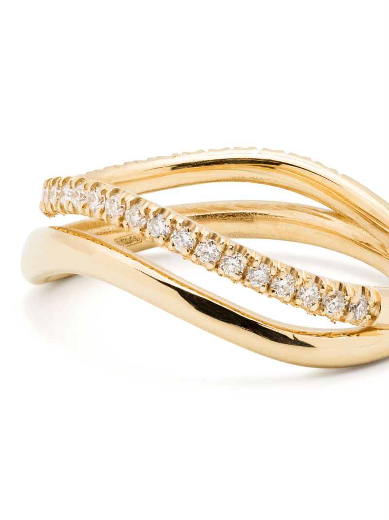 18k Recyled Yellow Gold Bay Diamond Ring