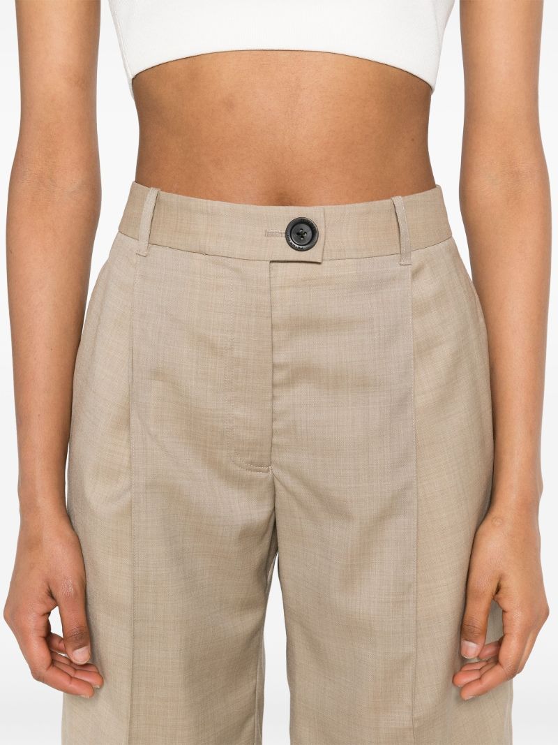 Neutral Knee-lenght Tailored Shorts