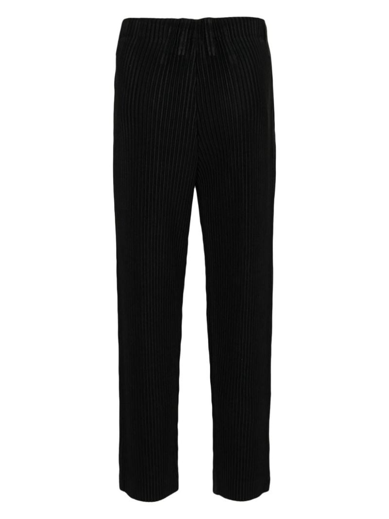 Black Basics PlissÃ_x0083_© Tapered-leg Trousers