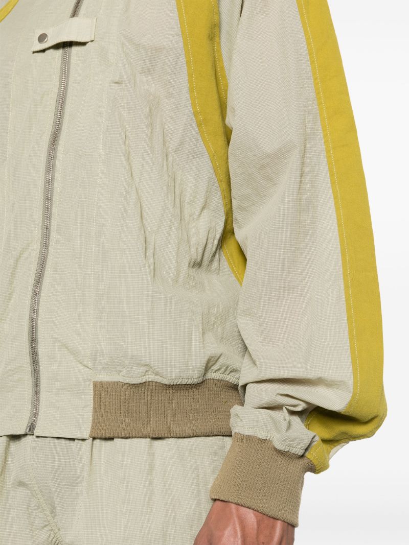 Green Thussar Panelled Bomber Jacket