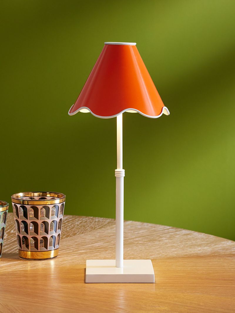 Orange Ripple Rechargeable Led Table Lamp