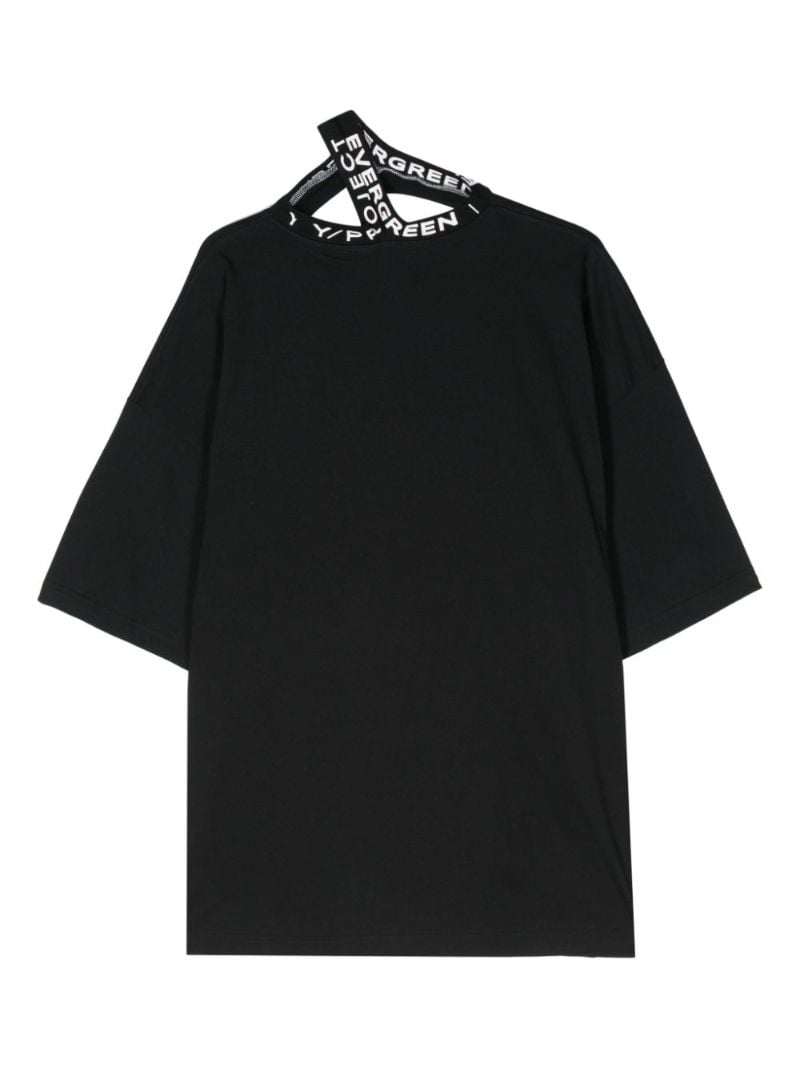 Black Triple Collar Organic-cotton T-shirt