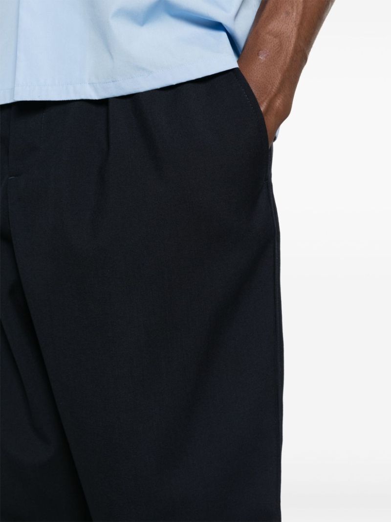 Blue Tapered Virgin Wool Trousers