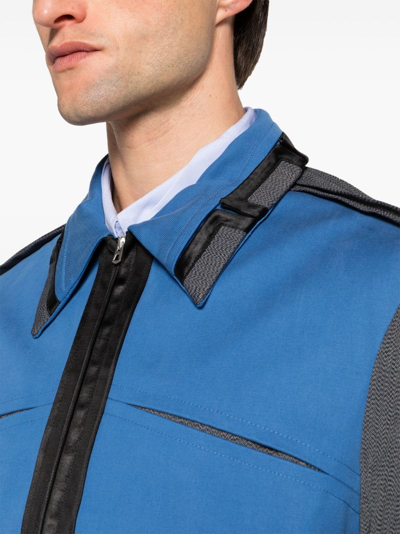 Blue Ugo Panelled Shirt Jacket