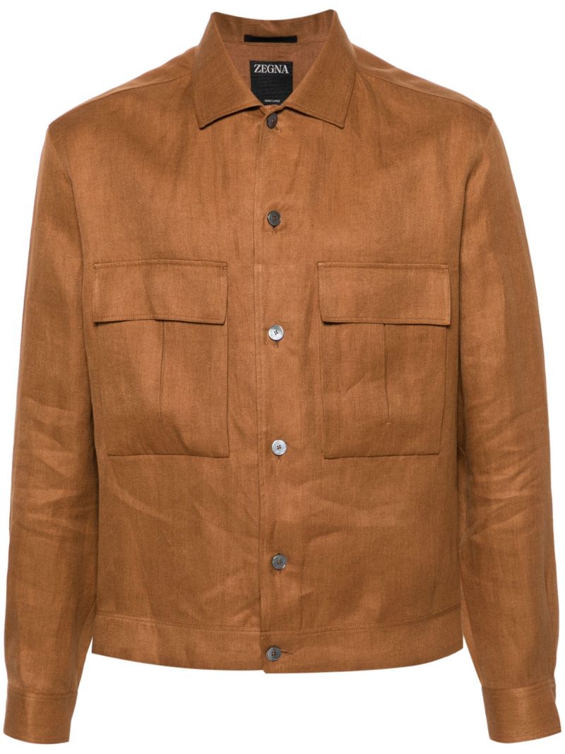 Brown Oasi Linen Shirt