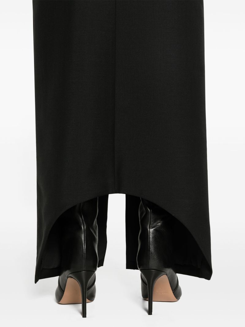 Black Wool-mohair Pencil Skirt
