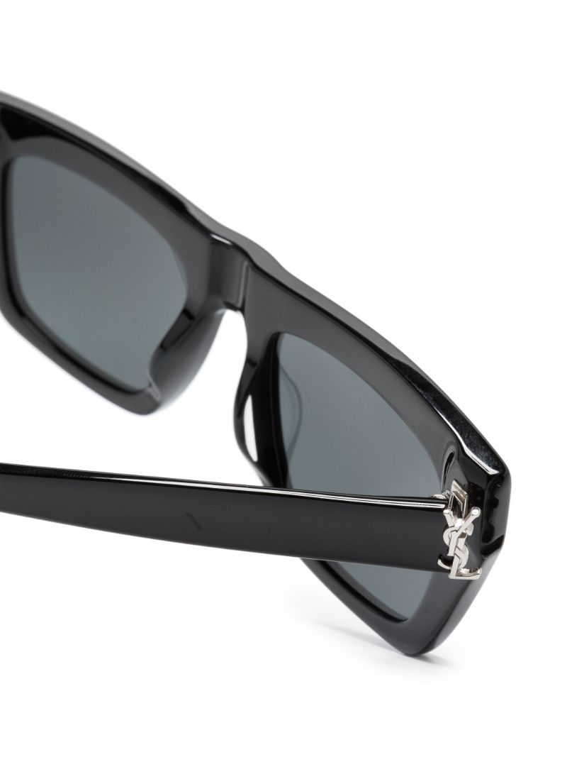 Black Slm 131 Rectangle-frame Sunglasses
