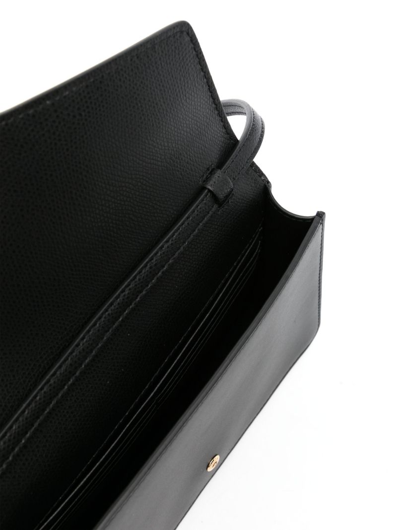 X Stefano Pilati Black Ff Diamonds Leather Clutch Bag