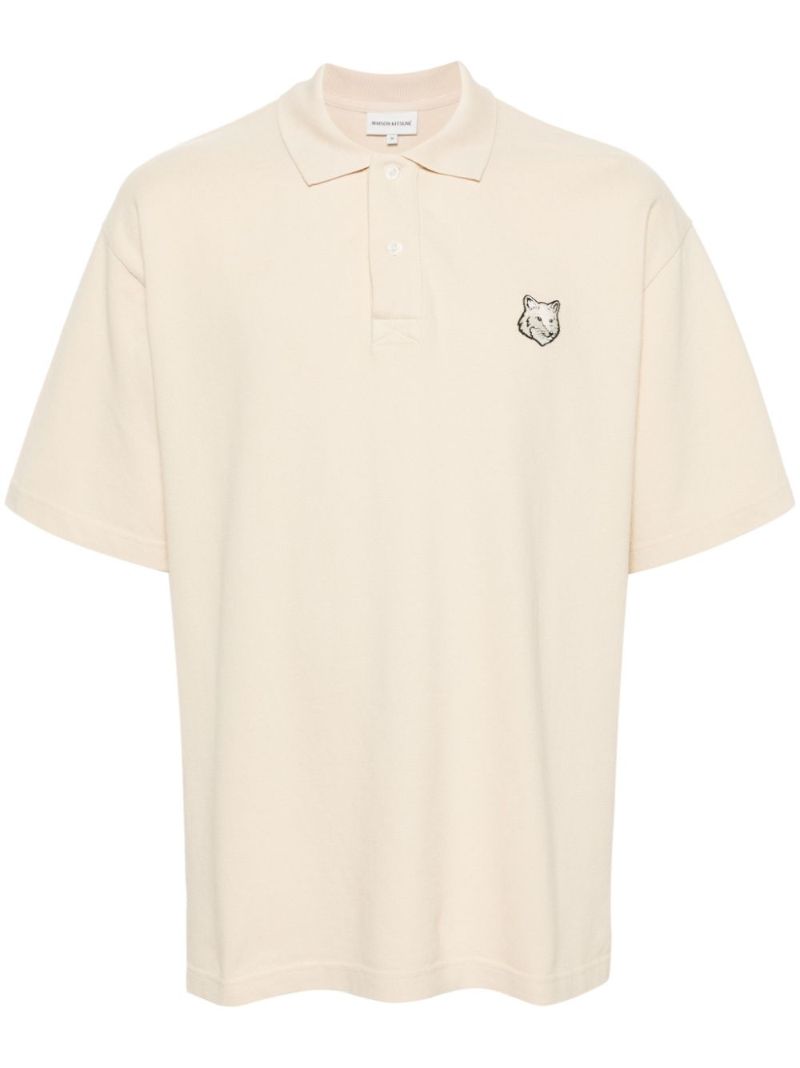 Neutral Fox Head Cotton Polo Shirt