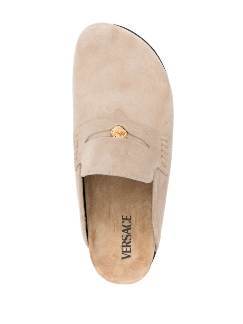 Neutral Medusa Suede Mules